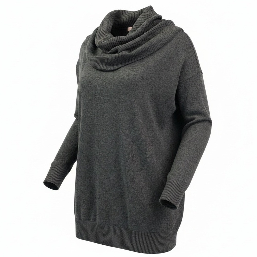 Victoria's Secret M Gray Cowl Neck Sweater Oversized Tunic Cozy Knit Loungewear